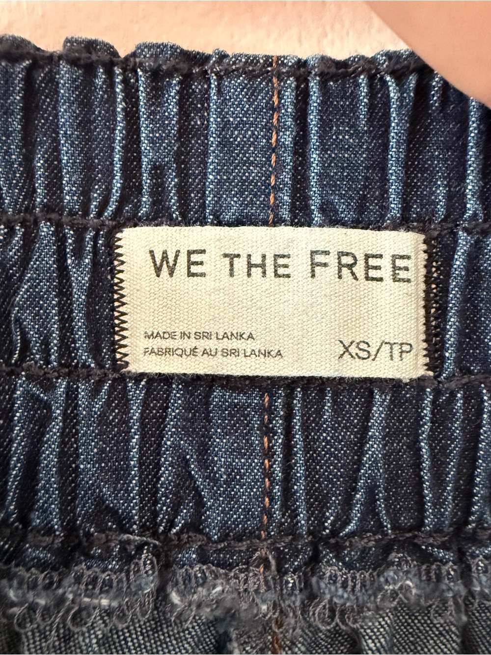 Free People We The Free Breezy Denim Pull-On Jeans. size XS, cobalt - Picture 7 of 8